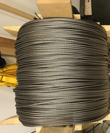 5mm Syrefast wire uten coating – sertifisert bruddstyrke på ca 1300kg